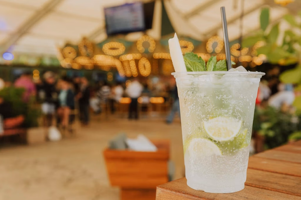 Mojito with mint sprig